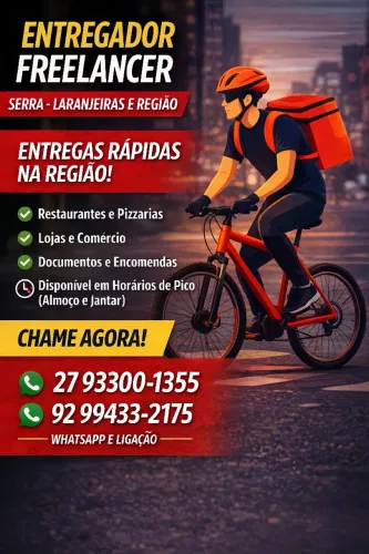 Faço Entregas na Serra ES - Bike Rápido (Laranjeiras e Região)