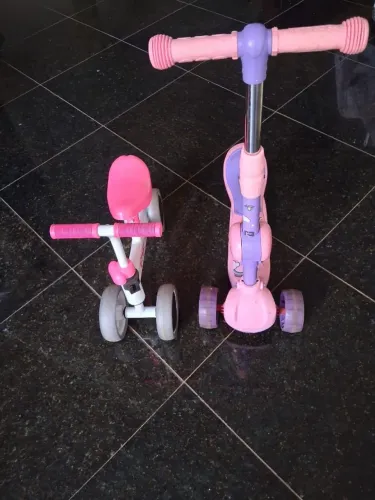 Patinete infantil três rodas- Rosa