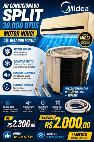 Ar condicionado 30mil btus 