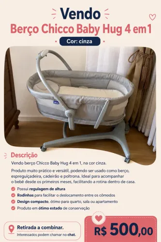 BERÇO CHICCO BABY HUG