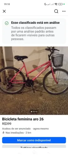 Bicicleta feminina aro 26