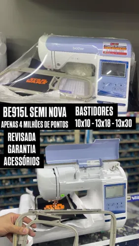Brother bordadeira be915 bastidor grande 13x30