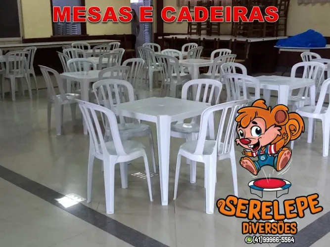 Locação de mesas e cadeiras 