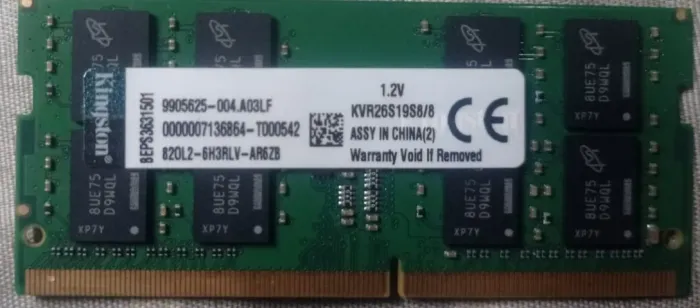 Memória RAM DDR4 8GB Kingston KVR26S19S8/8 2666MHz SO-DIMM