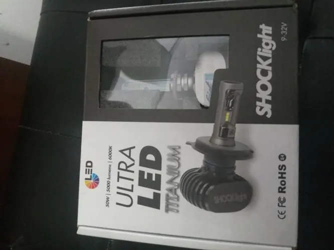 Led ultra led h27 schocklight Nova na embalagem garantida instalado