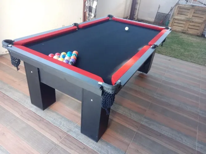 Mesa de Bilhar 1,90 x 1,15 Preta Tx Modelo KPO6120