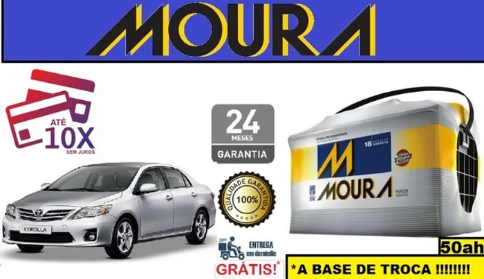 Bateria Moura Corolla (2002 a 2018) 50Ah 12v