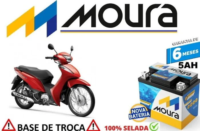 Bateria Automotiva  Moura Biz - 5 Ah