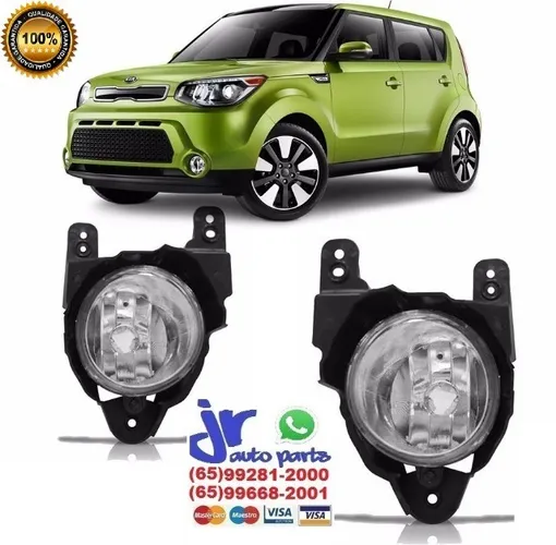 Par Farol de Milha Kia Soul 2009 2010 2011 Auxiliar Neblina 