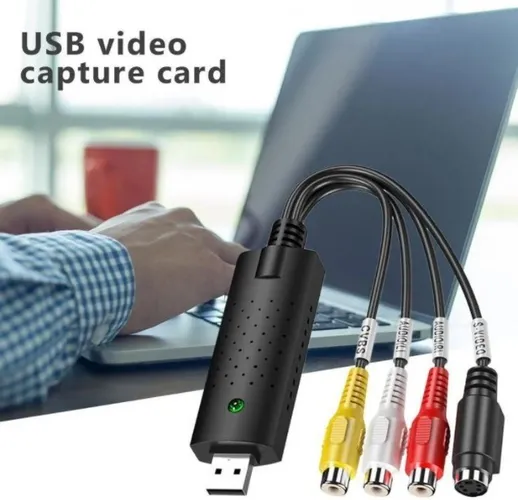 Placa De Captura Vídeo Áudio Usb 2.0 Tv Dvd Vhs Arduino Automação Robotica COD-AP112