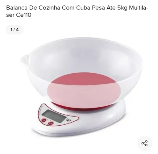 Balança de alimentos Multilaser com bateria 