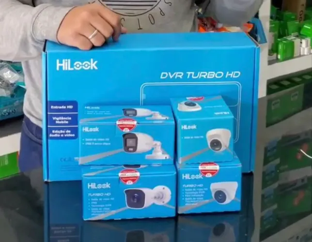 Kit dvr + 4 câmeras Full HD com Áudio + instalação inclusa + 20 dias de gravação