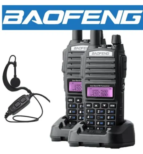 Par de rádios HT Baofeng UV-5R - comunicação completa!