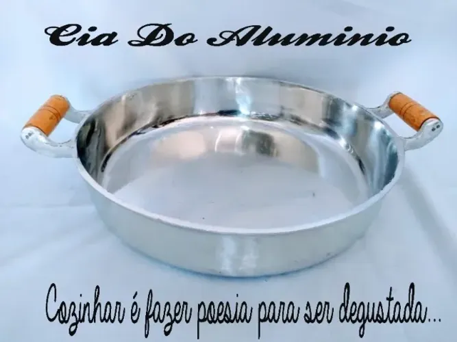 Frigideira paelleira 40cm Alumínio batido grosso