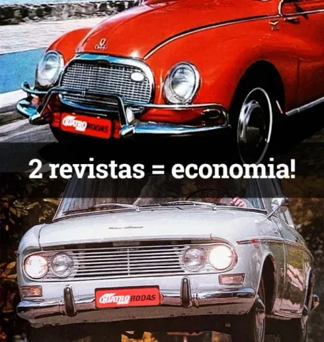 DKW Vemaguet e Fissore - Kit 2 revistas Quatro Rodas com histórias