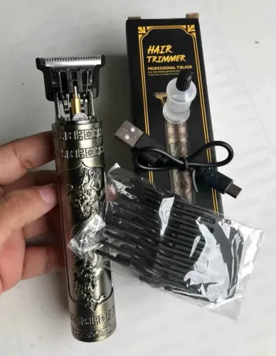Máquina de Cortar Cabelo Profissional T-Blade - Design Clássico