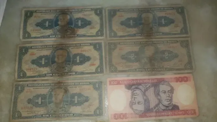 coleção de cedulas antigas do Brasil (lote com14)muito circuladas