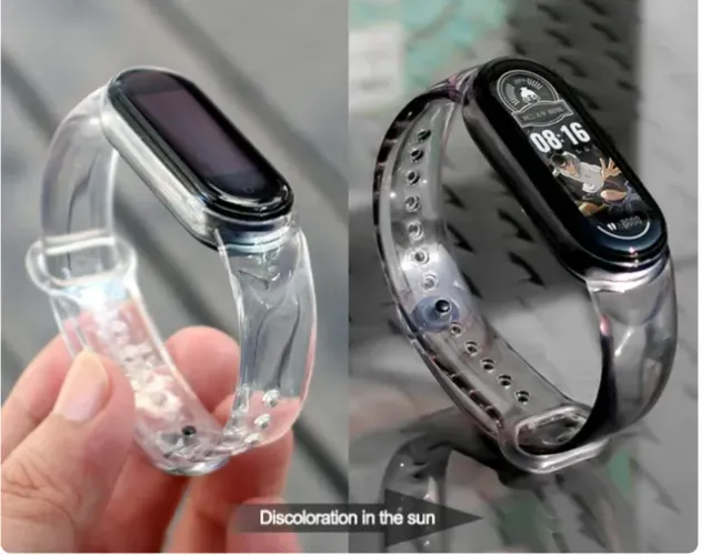 Pulseira transparente q muda de cor p/ Mi band 3 4 5 6 7 R$ 30,00