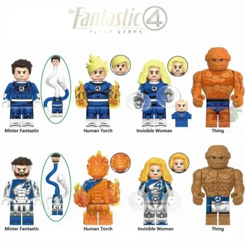 Miniaturas do Quarteto Fantástico minifigures