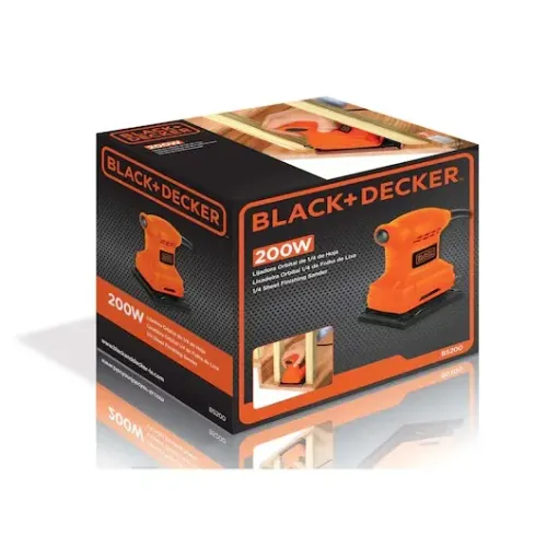 Lixadeira Orbital 200W 1/4" de folha de lixa, 127V  Black Deker