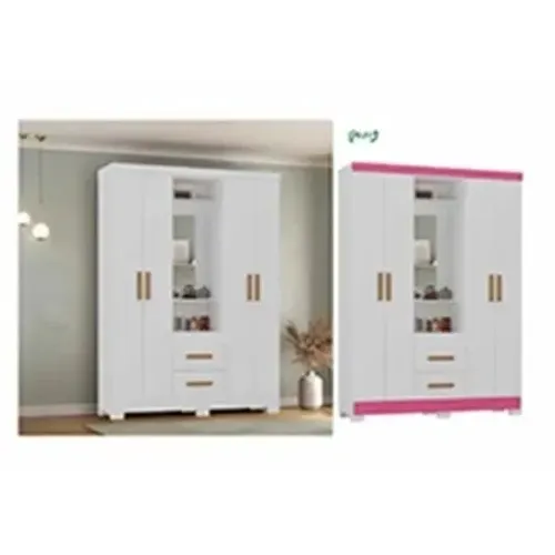 Roup Capelinha Casal 3132 - Branco/rosa Brilho Flex