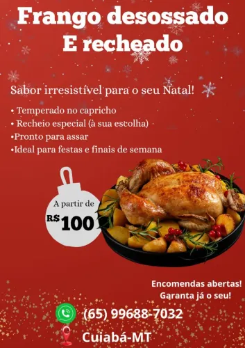 FRANGO DESOSSADO E RECHEADO PARA SEU NATAL