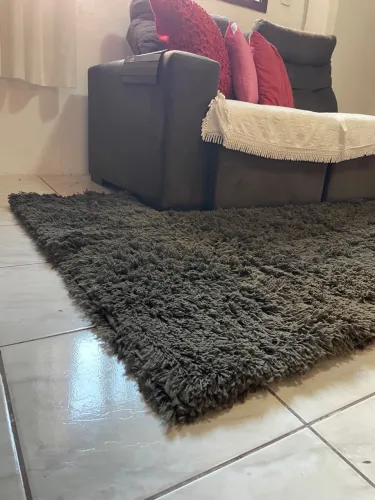 Tapete Peludo Marrom Grosso 2x2m