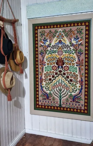 Tapeçaria artesanal para decoração