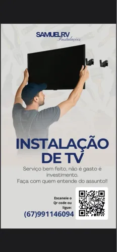 INSTALAÇÃO DE TV NO SUPORTE 