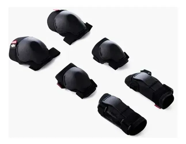 Conjunto Infantil de Proteção de Patins e Ciclismo (Oxelo) Preto