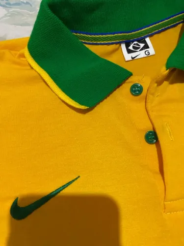 Camisa Polo Nike Brasil Amarela