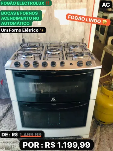 Fogão Electrolux 5 bocas 2 fornos