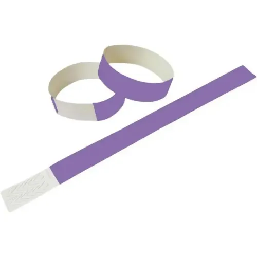 kit 100 Pulseiras Identificação Para Balada Festas Eventos lilás para impressora laser