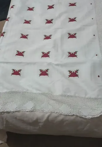 Toalha de banquete ponto cruz