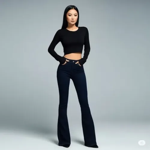 Calça jeans Sawary Boot Cut flare Feminina