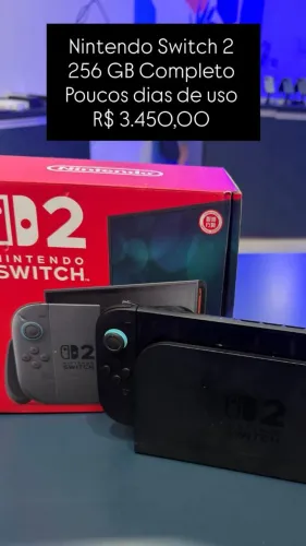 Console Nintendo Switch 2 / 256GB / Poucos dias de uso / Completo / R$ 3.450,00