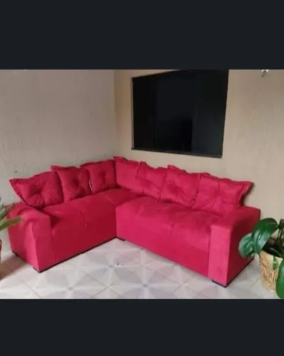 Sofá de Canto 6 lugares Novo Vermelho