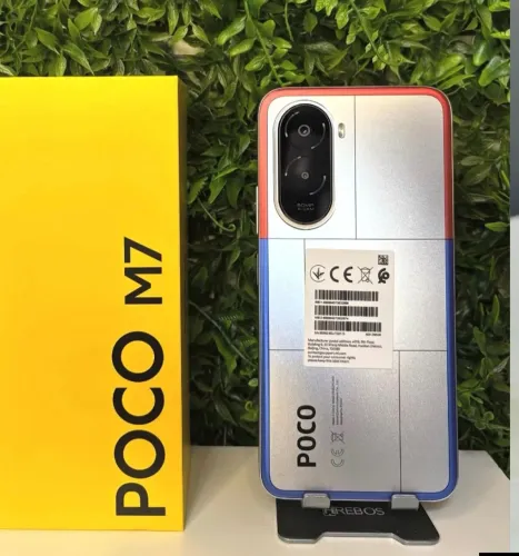 Xiaomi Poco M7 4G 256GB NFC- Prata , Original com Garantia Bateria 7000 Mah 