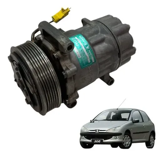 Compressor Do Ar Condicionado Peugeot 206 1.4 2004 2005 2006 2007 2008 Original 