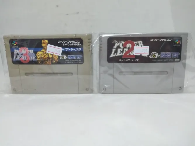 Cartucho Original jogo Super Power League 2 e Power League 3 - Super Nintendo