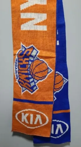Cachecol New York Knicks - NBA dupla face tamanho 136cm X 17cm de largura