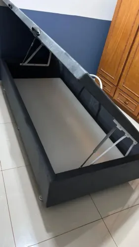 PROMOÇÃO RELÂMPAGO....Cama Box Baú com Pistão a Gás - Super Espaço Interno