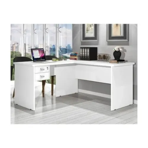 Escrivaninha Em L 2 Gavetas com Chave Direto da fabrica entregamos