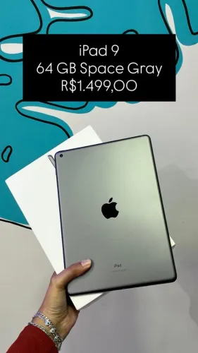 iPad 9 / Semi Novo / 64GB / Space Gray / Loja física / Garantia / $1.499,00