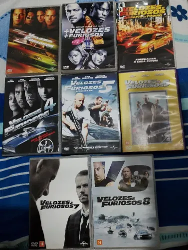 Velozes e Furiosos do 1 ao 8 dvd faço Olx pay 