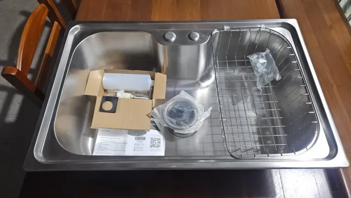 Cuba Pia Gourmet Aço Inox 201 Para Cozinha Belcca 70x45cm Kit Completo