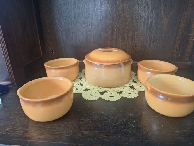 Jogo louça ceramica esmaltada para feijoada