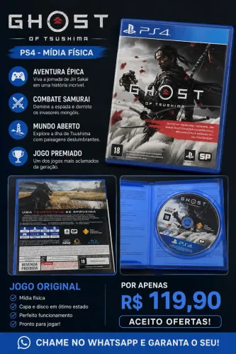 Ghost of Tsushima PS4 Mídia Física Original