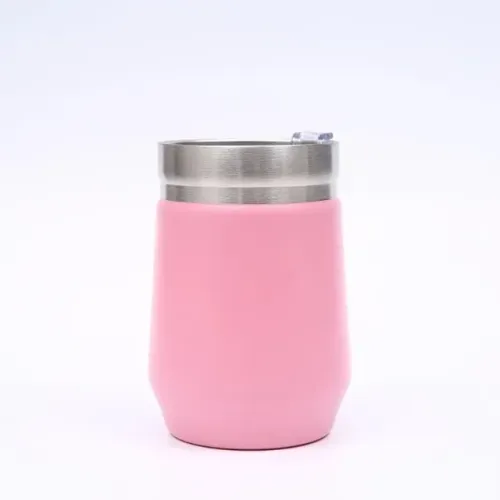 Copo térmico para tereré whisky caipirinha chá café 295ml com tampa rosa