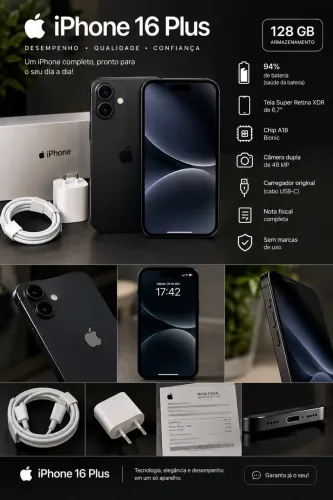 Vendo iPhone 16 plus ! Estado de novo